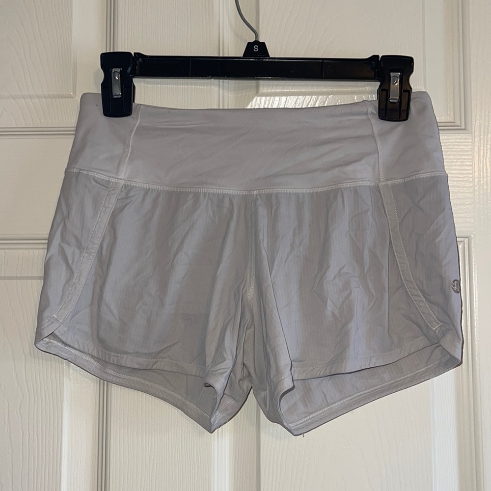 Lululemon white size 2 speed up shorts